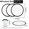 YEAHACLUB 50PCS Foldable Flying Disc Fans with Bags, 9.8'' DIY Handheld Black Egde Fabric Folding Fan for Outdoor Game Activities Birthday Party Favors End of Year Student Gifts, White view 2