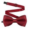 Medsuo Adjustable Kids Bow Tie Pre-tied Bowtie Classic Solid Color Children Bow Tie Little Boys' Bow Ties Neck Bowtie for Kids Toddler Baby Wedding Party Photo - Wine Red view 1