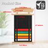 OGANAZI 10 Belts Karate Belt Display Rack with Personalized Stickers, Taekwondo Belt Display Holder with Bamboo Trophy Rack, Felt Martial Arts Belts Display Holder for Taekwondo, Karate, BJJ Gifts view 3