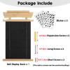 OGANAZI 10 Belts Karate Belt Display Rack with Personalized Stickers, Taekwondo Belt Display Holder with Bamboo Trophy Rack, Felt Martial Arts Belts Display Holder for Taekwondo, Karate, BJJ Gifts view 4