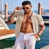 COOFANDY Men's Knit Shirts Short Sleeve Button Down Polo Shirt Fashion Casual Summer Beach Shirts view 2