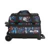 ELITE Basic Double Roller Bowling Ball Bag With Rolling Wheels | Stylish Graffiti-Style Design | Durable Bowling Bags With Ample Storage | Double Bowling Ball Bag (Bowling Graffiti) view 4
