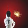 HIXEL Fencing Helmet 350N Fencing Hat, Fencing Training Equipment for Fencing Training(White(Fixed Lining),Large) view 4