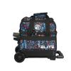 ELITE Basic Single Roller Aqua Bowling Bag - Compact, Sturdy Design, Fits Size 10.5 Shoes (Bowling Graffiti) view 4
