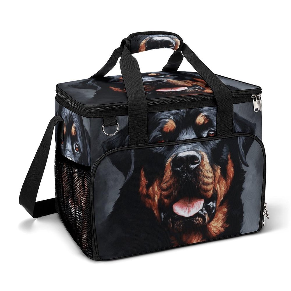 NHYDSPQ Camping Cooler Bag, Cool Rottweiler Dog Art Print Travel Picnic Bag Large Capacity Cooler Portable Cooler Bag All-Purpose Cooler, style