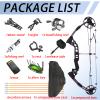 Compound Bowfishing Bow Kit with Bowfishing Arrow Complete Bowfishing Kit Draw Weight 20-70 LBS Draw Length 17"-29" Adjustable Axle-to-Axle 30" RH/LH Hunting Fishing (Black, Left Handed) view 3