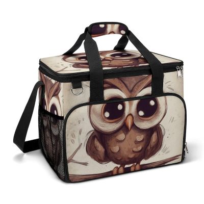 NHYDSPQ Camping Cooler Bag, Cute Owl Print Travel Picnic Bag Large Capacity Cooler Portable Cooler Bag All-Purpose Cooler, style