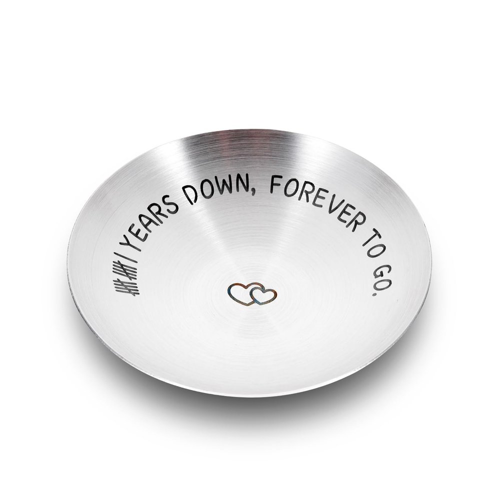 11 Year Anniversary Steel Gifts for Him Her Wedding Anniversary Day Gifts for Men National Boyfriends Day Gifts for Boyfriend Girlfriend Husband Gift from Wife Christmas Valentine Jewelry Tray
