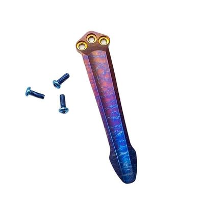 1PC Titanium Pocket Cip Fits for Griptillian 551 CQC, Custom Handmade Back Clip with 3PCS Titanium Screws