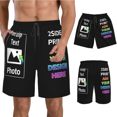 NineFit Basics Custom Sports shorts Personalized Beach Shorts with Text Photo Logo Custom Swim Shorts Design Your own Casual shorts S Black