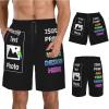 NineFit Basics Custom Sports shorts Personalized Beach Shorts with Text Photo Logo Custom Swim Shorts Design Your own Casual shorts S Black view 1