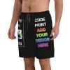 NineFit Basics Custom Sports shorts Personalized Beach Shorts with Text Photo Logo Custom Swim Shorts Design Your own Casual shorts S Black view 2