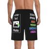 NineFit Basics Custom Sports shorts Personalized Beach Shorts with Text Photo Logo Custom Swim Shorts Design Your own Casual shorts S Black view 3