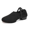 YCALCP Women Standard Practice Social Dance Sneaker Beginner 1" Low Heel Latin Dance Practice Shoes,7.5 B(M) US Black view 1