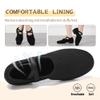 YCALCP Women Standard Practice Social Dance Sneaker Beginner 1" Low Heel Latin Dance Practice Shoes,7.5 B(M) US Black view 4