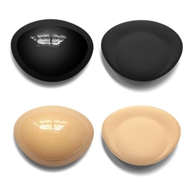 2 Pairs Removable Bra Pads Lift Breast Inserts Self-Adhesive Silicone Bra Inserts Breast Pads Invisible Padded Bra Cups Insert Bikini Push Up Sticky Bra Cups Sports Cups for Swimsuit Bikini Top