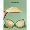 2 Pairs Removable Bra Pads Lift Breast Inserts Self-Adhesive Silicone Bra Inserts Breast Pads Invisible Padded Bra Cups Insert Bikini Push Up Sticky Bra Cups Sports Cups for Swimsuit Bikini Top view 3