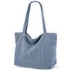 Iioscre Corduroy Tote Bag for Women,Hobo HandBags with Zipper,Large Capacity Casual Shoulder Handbags with Inner Pockets view 1