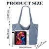 Iioscre Corduroy Tote Bag for Women,Hobo HandBags with Zipper,Large Capacity Casual Shoulder Handbags with Inner Pockets view 4