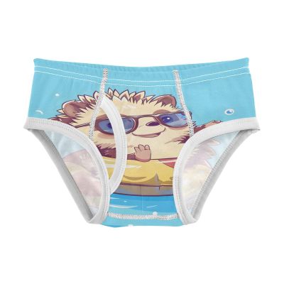 ALAZA Hedgehog Swimming Boys' Briefs Soft Underwear Available in Sizes 2t Multicolor