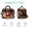 Camping Cooler Bag, Brown Liquor in Cup Print Travel Picnic Bag Large Capacity Cooler Portable Cooler Bag All-Purpose Cooler view 2