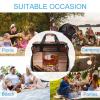 Camping Cooler Bag, Brown Liquor in Cup Print Travel Picnic Bag Large Capacity Cooler Portable Cooler Bag All-Purpose Cooler view 4