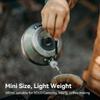 Thous Winds 0.6 Liter Lightweight Stainless Steel Camping Kettle Portable Camp Tea Pot, Outdoor Campfire Use, Retro Silver view 2