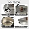 Thous Winds 0.6 Liter Lightweight Stainless Steel Camping Kettle Portable Camp Tea Pot, Outdoor Campfire Use, Retro Silver view 3