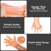 SUNXIZ 36 Pairs Field Dressing Gloves Deer Gutting Hunting Cleaning Mittens Accessory Kit Include Disposable Arm Gloves and Short Nitrile Gloves Combo with Rubber Bands Black Orange view 4