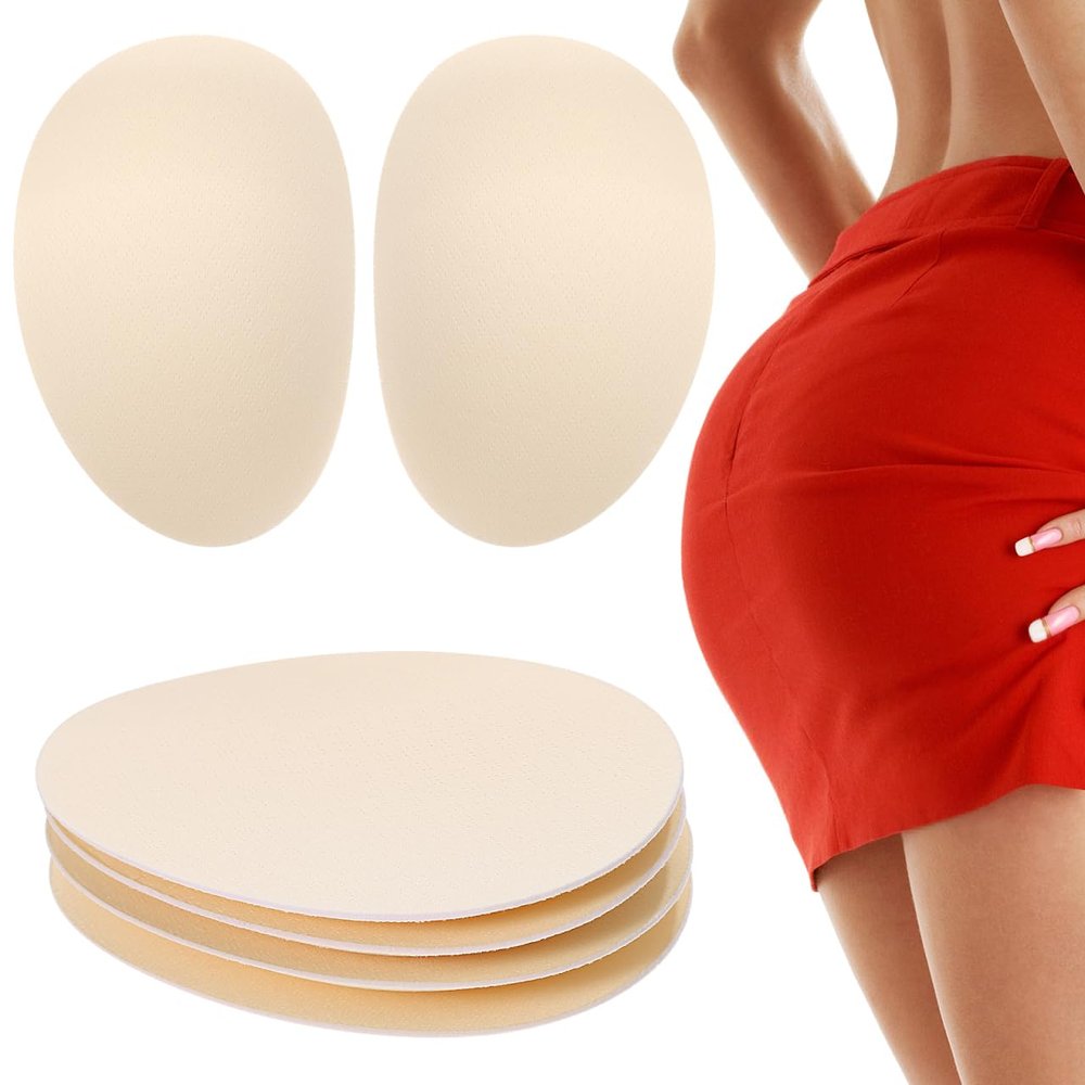 WESIEVYA 2pairs Hip Pad Inserts Comfortable Reusable Butt Pads for Enhanced Curves Underwear All Clothing
