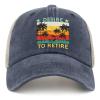 NineFit Basics Desires to Retire Hat for Men Fashion Ball Cap for Men Purplish Blue Ball Cap Fashion for Chefs view 2