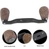 Sunicon Fishing Reel Handle, Wood Knob Carbon Fiber Frame Ultralight Reel Handle with Fittings Replacement Parts view 3
