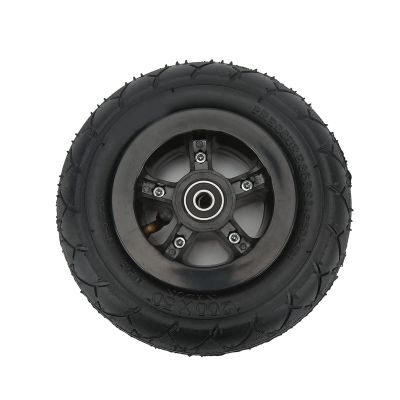 Pneumatic Tire Off Road Wheel, 8in Mountain Skateboard Scooter Tire, Durable, Shock-Absorbing, All-Terrain for Skateboarding, Scooter Riding, BMX, and Urban Commuting
