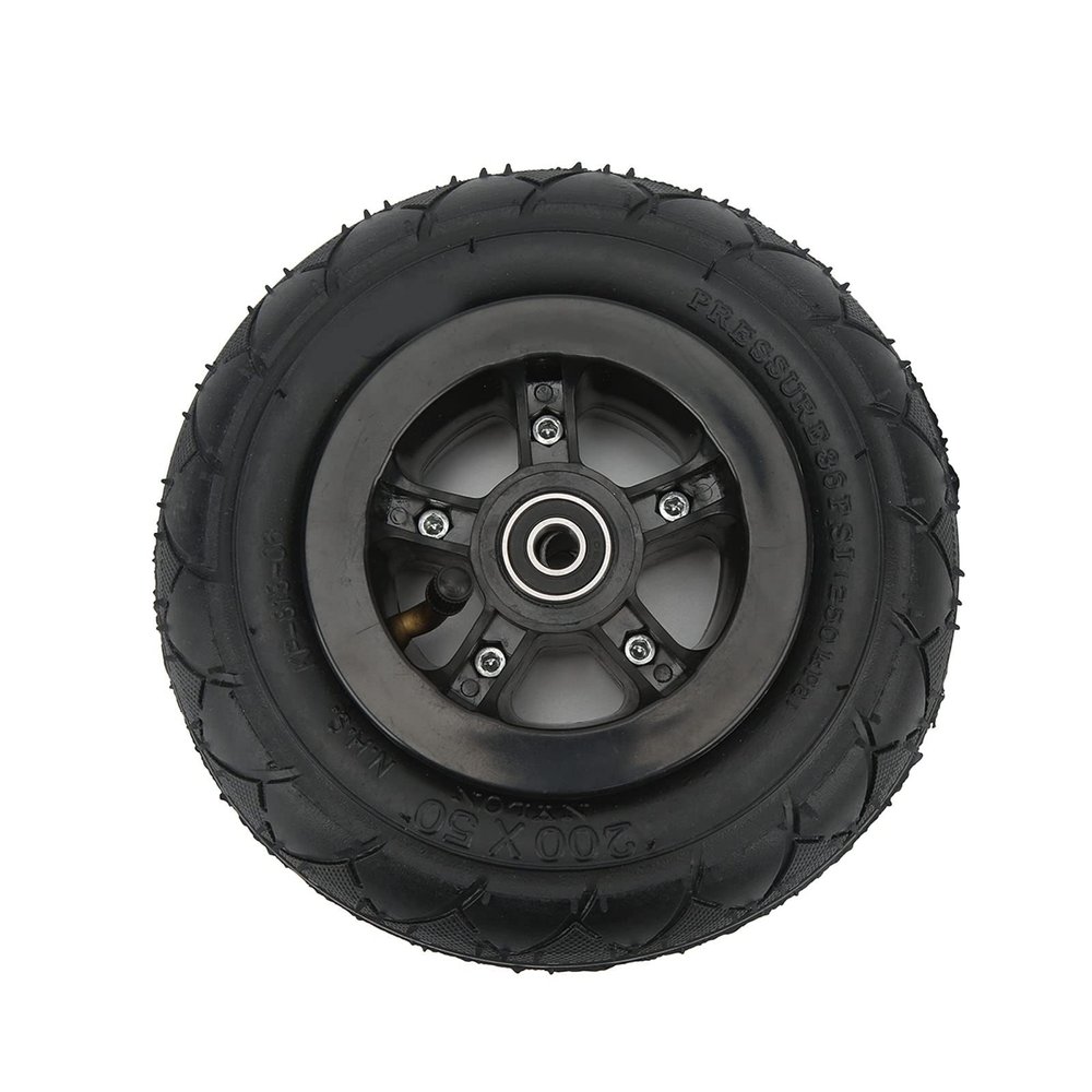 Pneumatic Tire Off Road Wheel, 8in Mountain Skateboard Scooter Tire, Durable, Shock-Absorbing, All-Terrain for Skateboarding, Scooter Riding, BMX, and Urban Commuting