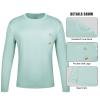 SG Edge Men's Rash Guard Shirts UPF 50+ Moisture Wicking Long Sleeve Chest Pocket Quick Dry Lightweight Light Green,XL view 3
