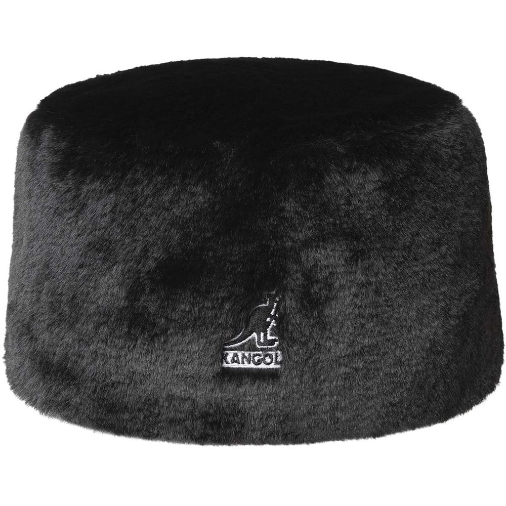 Kangol Faux Fur Topper - Black Solid/S Pull-Ons & Beanies