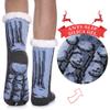 SDBING Mens Slipper Socks with Grippers Winter Warm Cozy Thick Fuzzy Indoor Fluffy Home Socks (Dinosaur Paw, 10-13) view 3