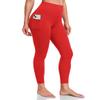 HeyNuts Yoga Pro 7/8 Leggings with Pockets for Women, High Waisted Compression Tummy Control Workout Yoga Lounge Buttery Soft Pants True Red_25'' L(12) view 1
