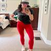 HeyNuts Yoga Pro 7/8 Leggings with Pockets for Women, High Waisted Compression Tummy Control Workout Yoga Lounge Buttery Soft Pants True Red_25'' L(12) view 3