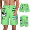 Design Personalized own Shorts with Text Photo Logo Custom Swim Shorts or Men Personalized Beach Shorts for Boyfriend Husband dad Funny Gift XL 13 LightGreen view 1