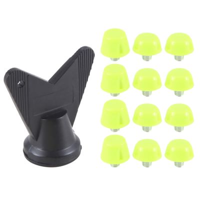 YANHUNING 12Pcs Football Shoe Spikes Soccer Boot Cleats M5 Threading Screw 7mm 10mm Anti Slip Replacement Studs Green