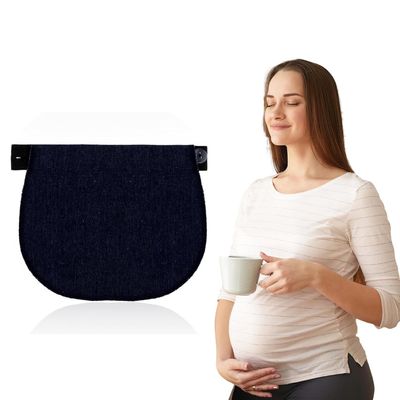 Sndperiexam 1 Pc Black Maternity Pants Extender, Adjustable Pregnancy Pants Extender for Jeans Button Extender No Sewing Instant Waist Extenders Elastic Pant Extenders for Pregnant Women Intimates