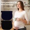 Sndperiexam 1 Pc Black Maternity Pants Extender, Adjustable Pregnancy Pants Extender for Jeans Button Extender No Sewing Instant Waist Extenders Elastic Pant Extenders for Pregnant Women Intimates view 2