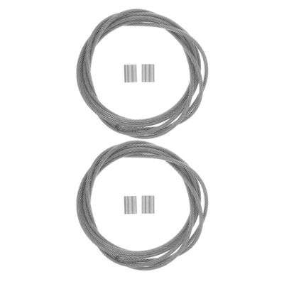 HANABASS 2 Pack Basketball Net Replacement String for Basketball Hoop Rim, Steel Wire Lacing Rope for Outdoor Indoor Heavy Duty Court Equipment