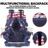 Lovelinks21 25L Tactical Military Backpack Small Travel Backpack for Men and Women Assault Pack Bug Out Bag Molle Daypack Gym Backpack with Bottle Holder (Flag) view 3