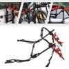 3-Bike Bike Trailer Hitch, Vehicle Trunk Mount Bike Rack F Frame Foldable Bicycle Carrier Holder with No-Wobble Buckles and Straps, for Partially SUV Sedan Minivan, 20kg/44.1 lbs Capacity view 3