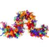 MAOFENG Chandelle Turkey Feather Boa 1.64 Yards 30g for Halloween Dancing Wedding Party DIY Craft Costume Decoration Feather Boa,Rainbow view 1