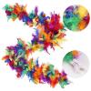 MAOFENG Chandelle Turkey Feather Boa 1.64 Yards 30g for Halloween Dancing Wedding Party DIY Craft Costume Decoration Feather Boa,Rainbow view 2