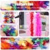 MAOFENG Chandelle Turkey Feather Boa 1.64 Yards 30g for Halloween Dancing Wedding Party DIY Craft Costume Decoration Feather Boa,Rainbow view 4