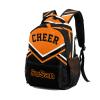 SunFancyCustom Cheer Orange Black Custom Backpack Name Bookbags Laptop Bag Casual ShoppingTravel Daypack for Camping, 12.2(L)x5.9(W)x16.5(H)inch view 2